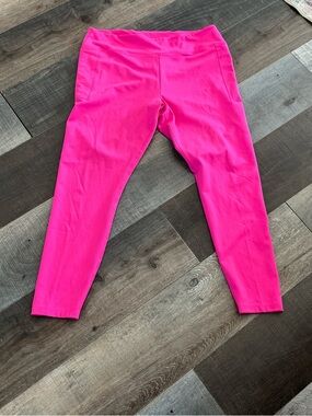 PINK Victoria's Secret Bright Hot Pink Athletic Leggings